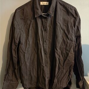 Madewell Charcoal Long Sleeve Shirt